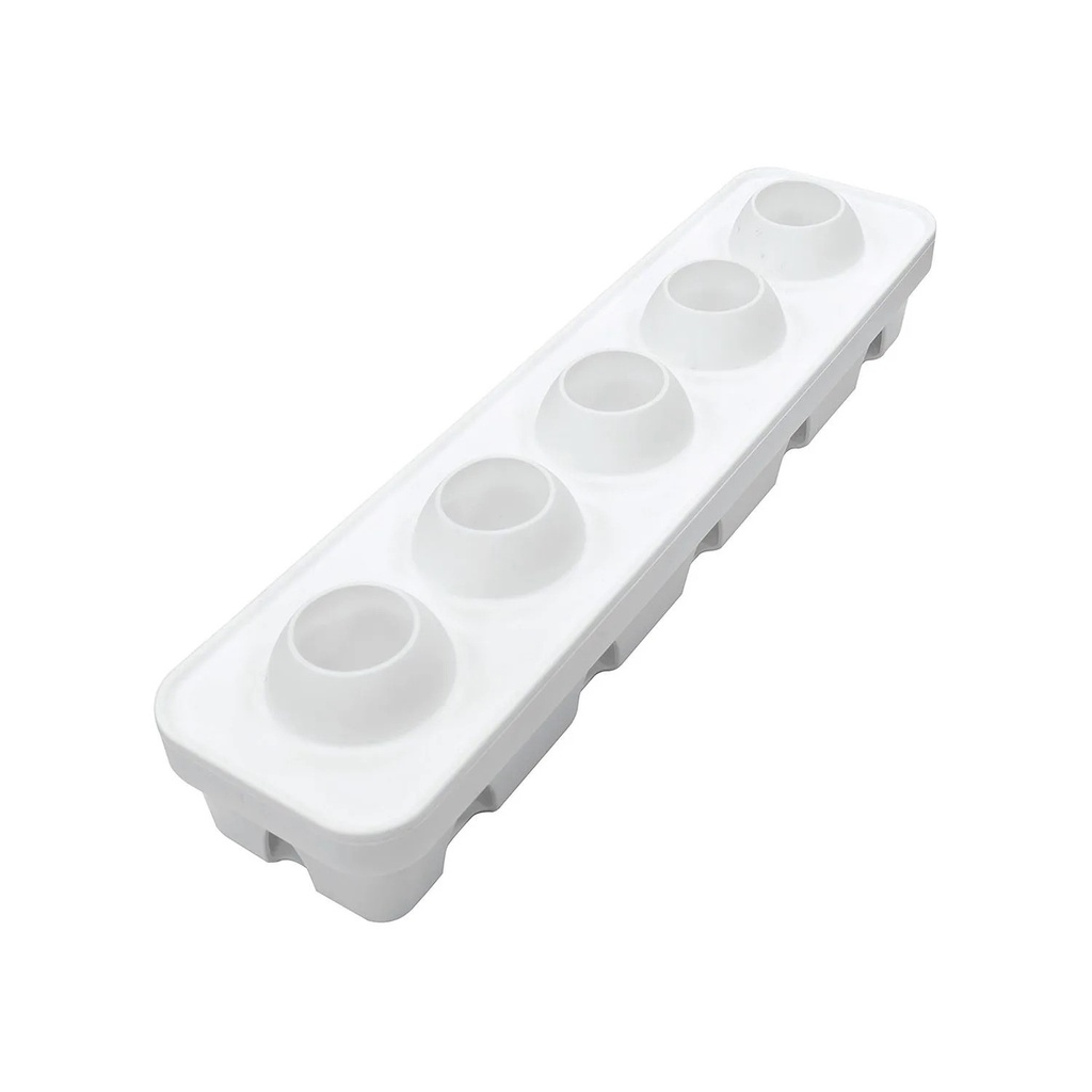 NOCCIOLA125 - SILICONE MOULD 59X59 H 62MM + PLASTIC SUPPORT White