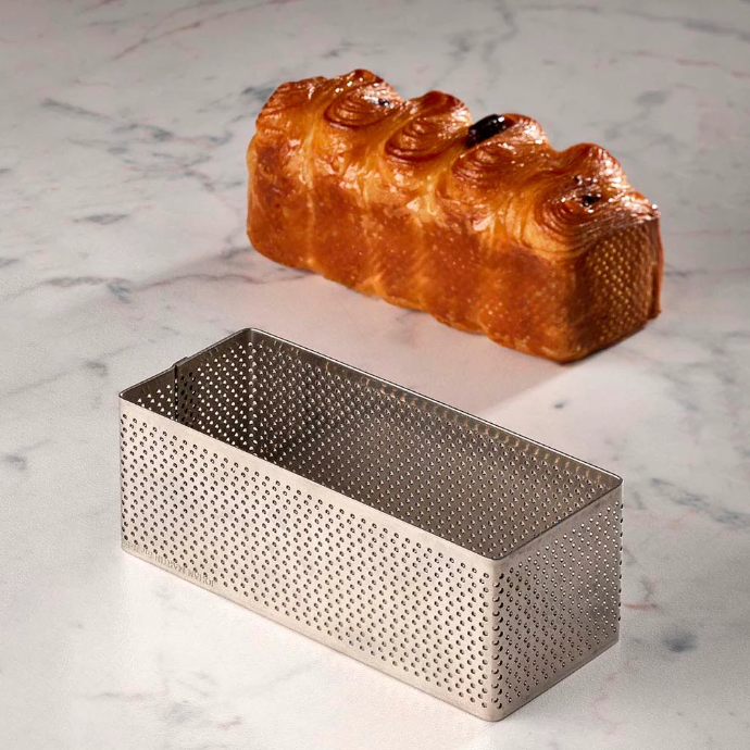 St. Steel Microperforated Band for Viennoiserie-rectangular H.45mm