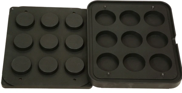 9 Round Indents Ø 80/76 H 20 Mm - Plate for Cookmatic 380x330 Mm