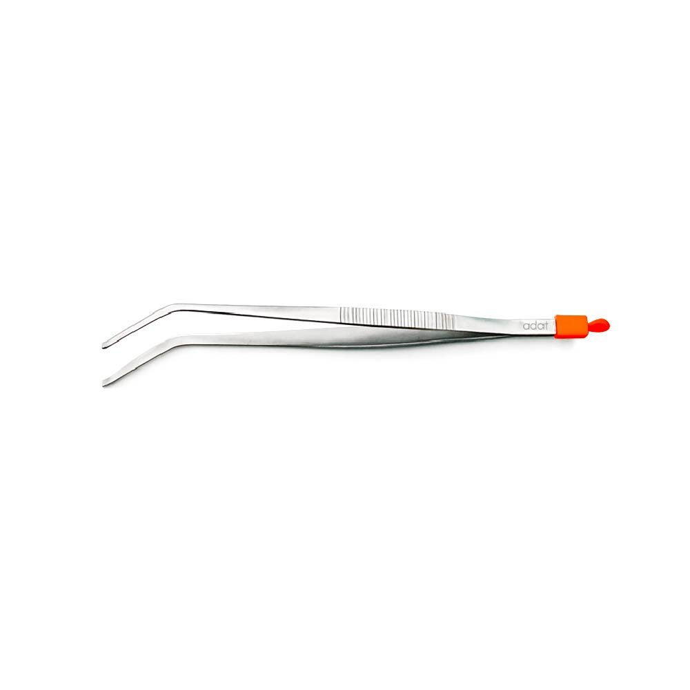 8.25" Food Tweezer, Offset, S/S