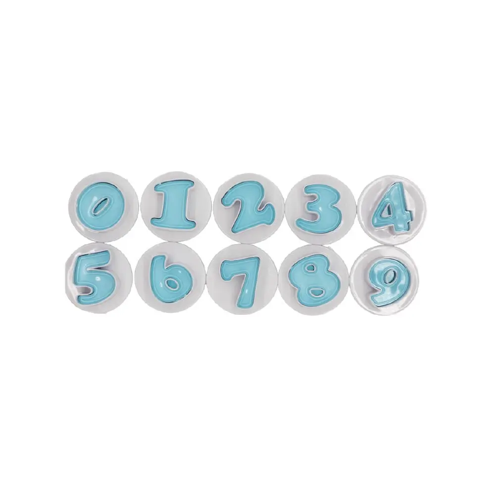 Number Cutters, 2.8*3.5/Pc, 10-Piece Set