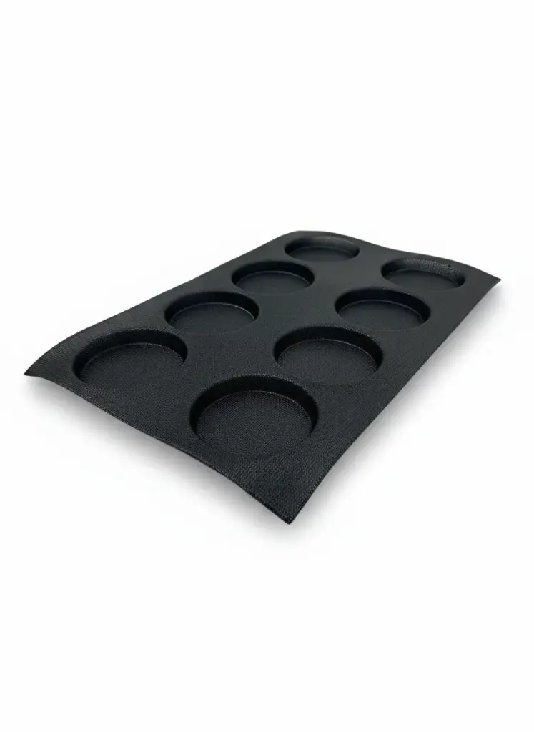 Glass Fiber Silicone Tray W:58.5Cm L:38.5Cm, Round Diameter 12.5 Cm