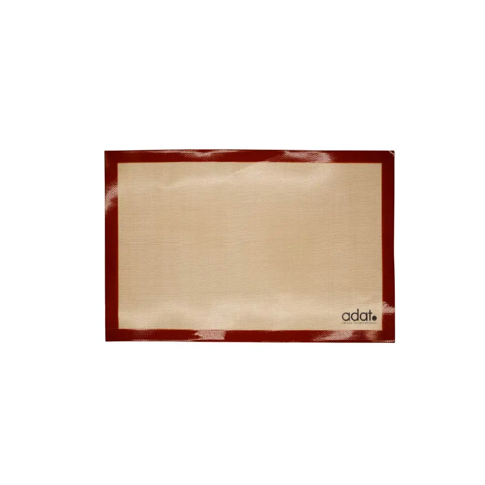 Glass Fiber Silicone Tray W: 58.5 Cm; L: 38.5 Cm; , Thickness: 0.7 Mm; Edge Width: 2.5 Cm, In Pantone 1525C, With Logo"Adat"