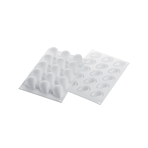 [36.281.87.0065] FRAGOLA 30 - SILICONE MOULD N.15 FRAGOLA 48x37 H 33 MM + CUTTER White