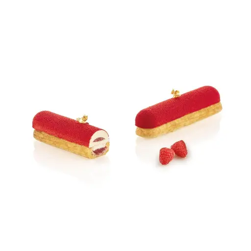 [36.369.87.0065] KIT ÉCLAIR - SILICONE MOULD N. 8 ECLAIR 122X26 H 16 MM + AIRPLUS 11 N.16 ECLAIR White