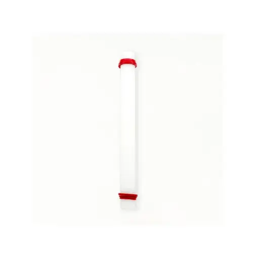 [10-1062] Rolling Pin With Rings-40cm White/No Logo