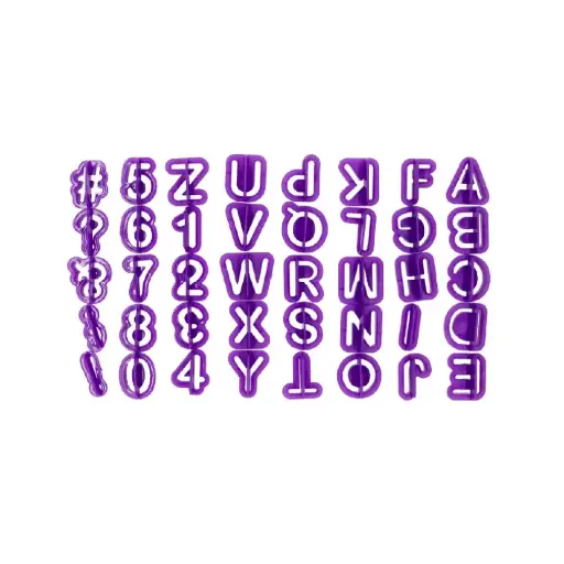 [ZN2225] Alphabet & Number Cut-Outs, 2.8*2.5/Pc, 40-Piece Set